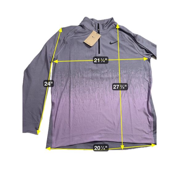 Nike Golf Dri-Fit ADV Tour 1/2 Zip Top Daybreak Purple Men Medium FD5833-509 - Picture 2 of 9